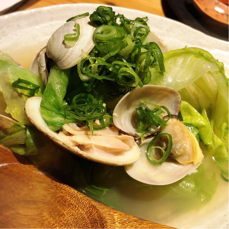 三種の貝の酒蒸し(大阪モノラル)