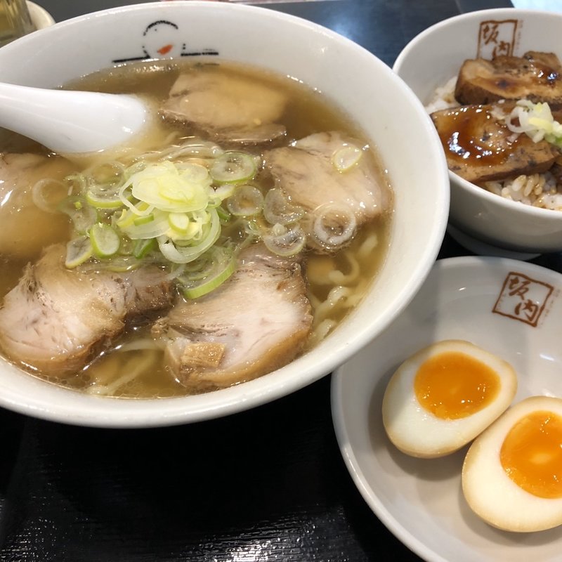 焼き豚丼セット(喜多方ラーメン 坂内 五反田駅前店)