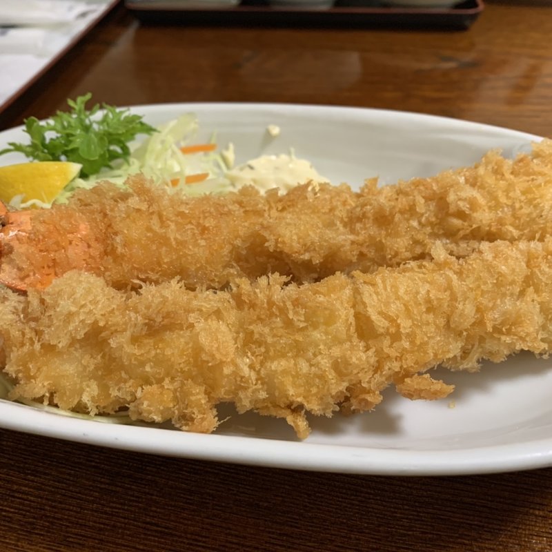 ジャンボエビフライ定食(やまじゅう )