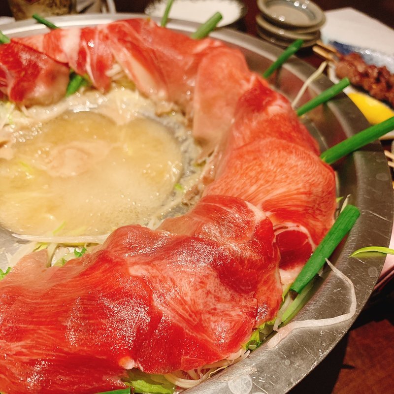 忍牛タンねぎしゃぶ健美コラーゲンスープ(隠れ菴 忍家 赤羽駅前店 )