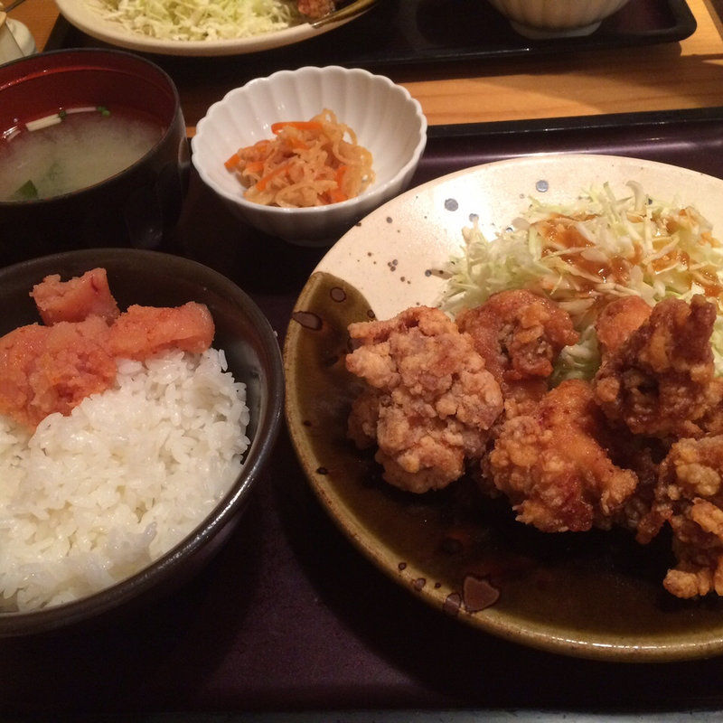唐揚げ定食(博多もつ鍋やまや 名古屋栄店)