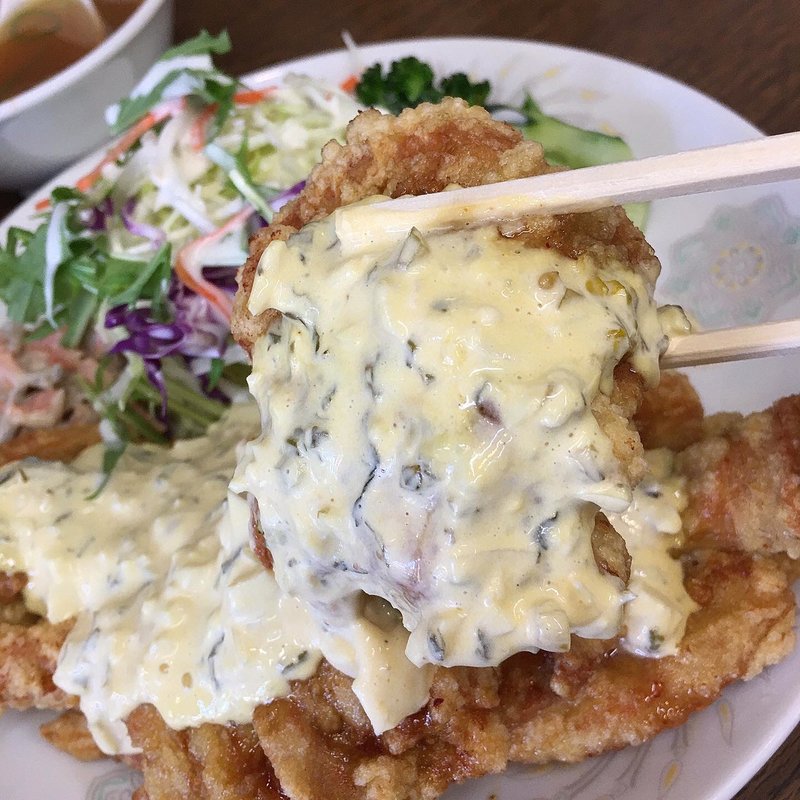 手作りタルタルのチキン南蛮定食(蘭蘭亭)