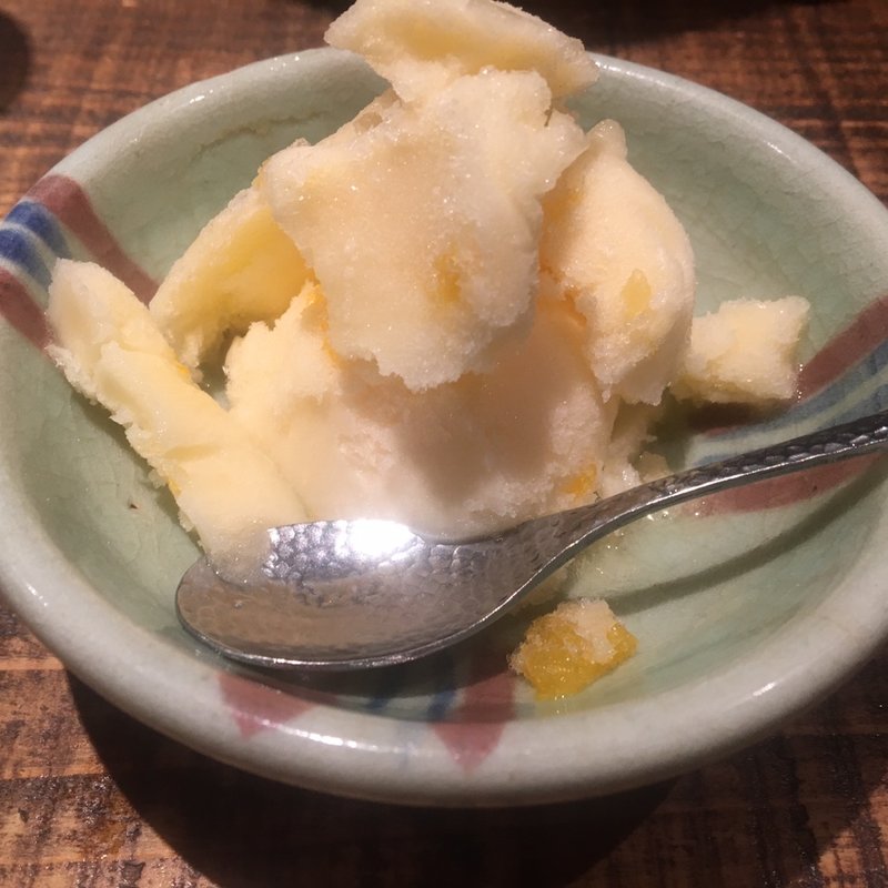 季節のシャーベット(酒家魚肉菜 虹晴れ)