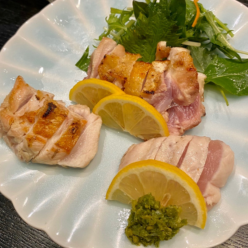 シャポーン鶏たたき(焼き鳥 松元 西中洲本店)