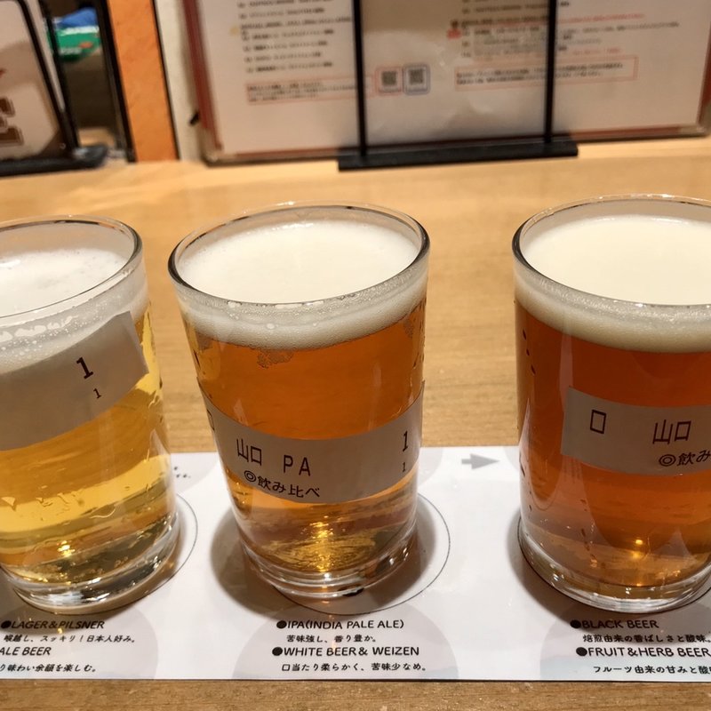 3種飲み比べセット(CRAFT BEER MARKET ルクア大阪)