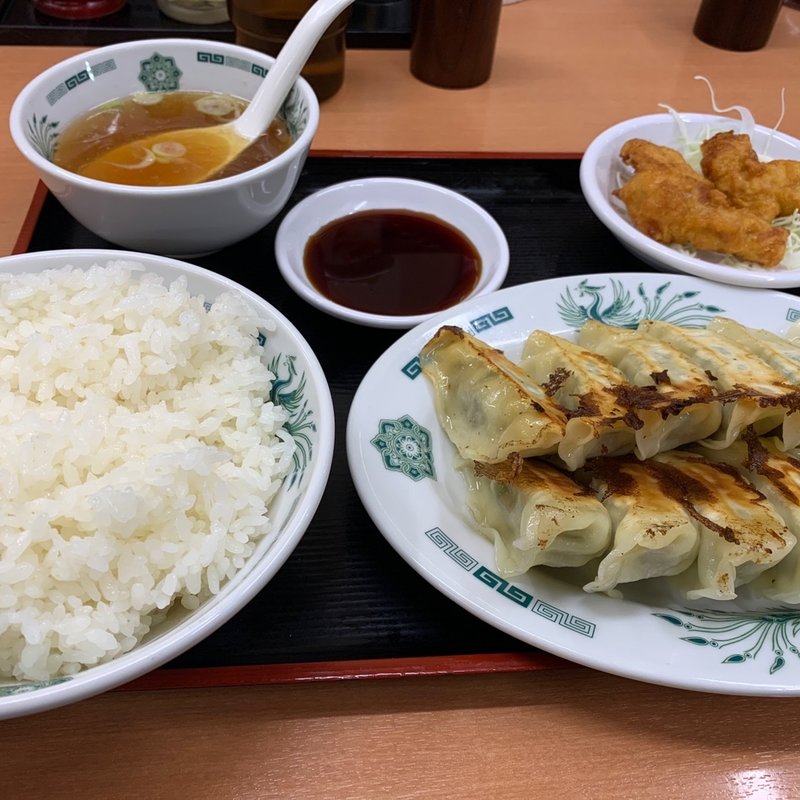 ぎょうざW定食(日高屋 西武新宿前店 （ひだかや）)