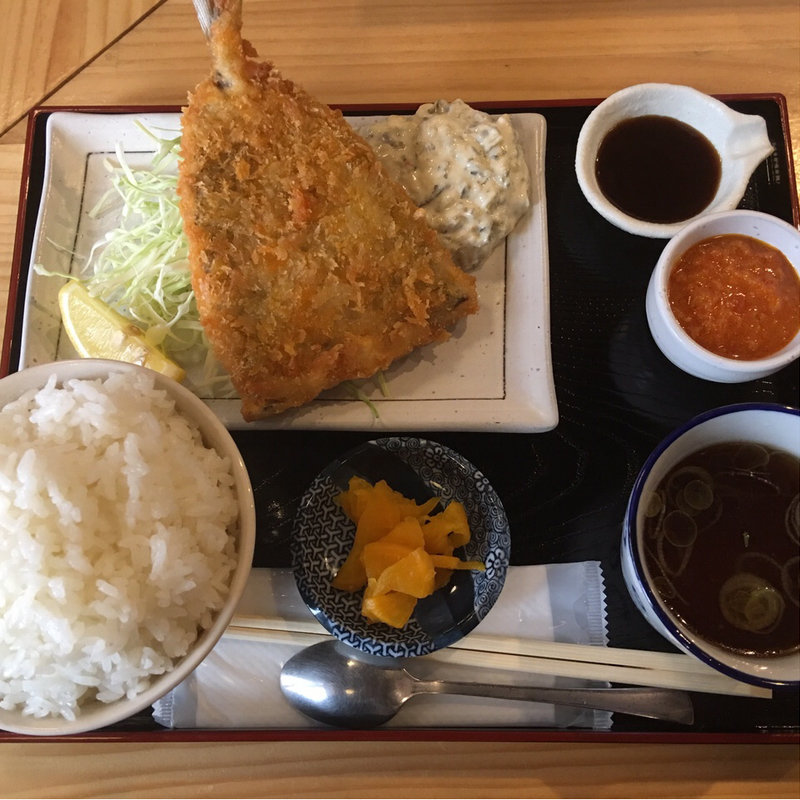 アジフライ定食(限定7食)(鶏居酒屋 ちらんや)