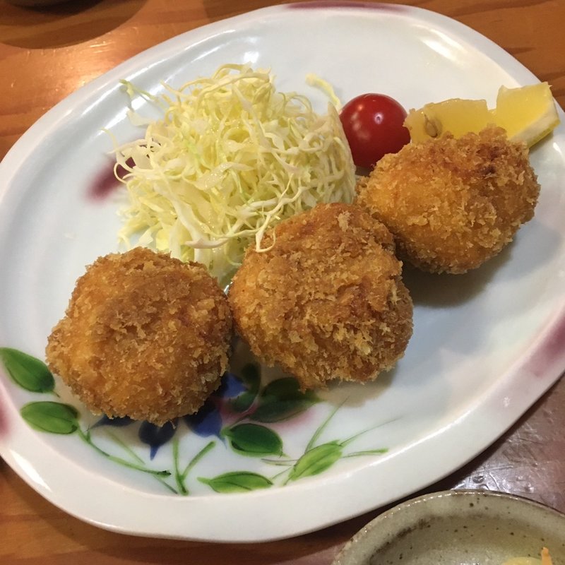 カニクリームコロッケと御飯セット(花ぶさ)