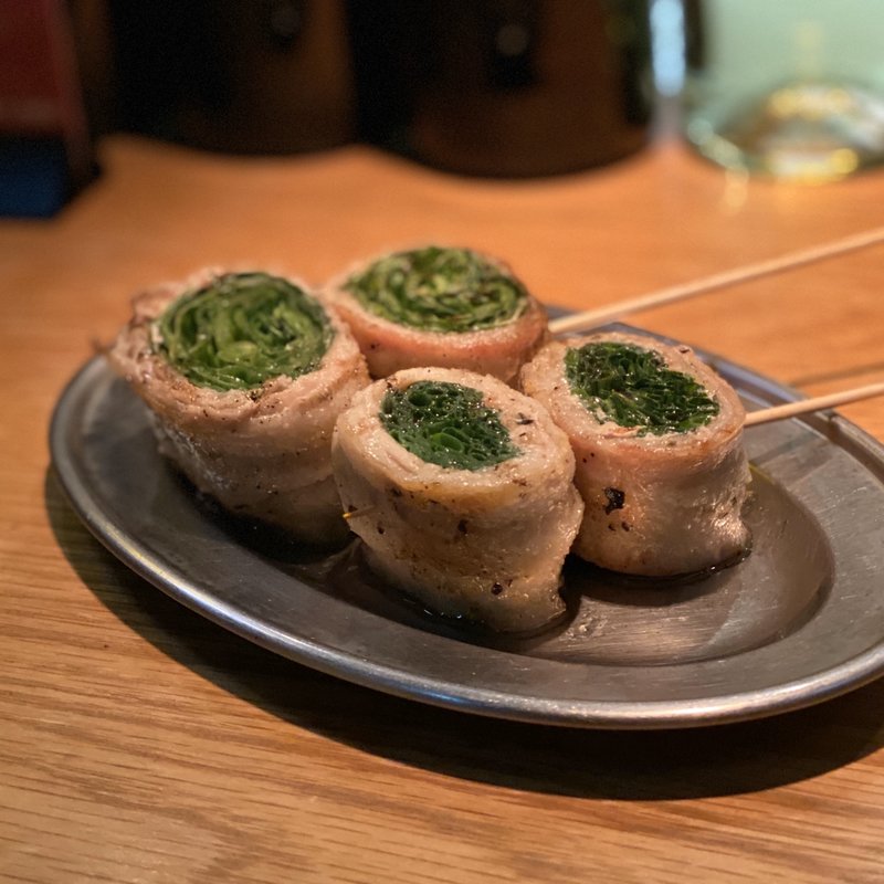 ピンチョス(葱、レタス)(Bishokuバル マル本店)