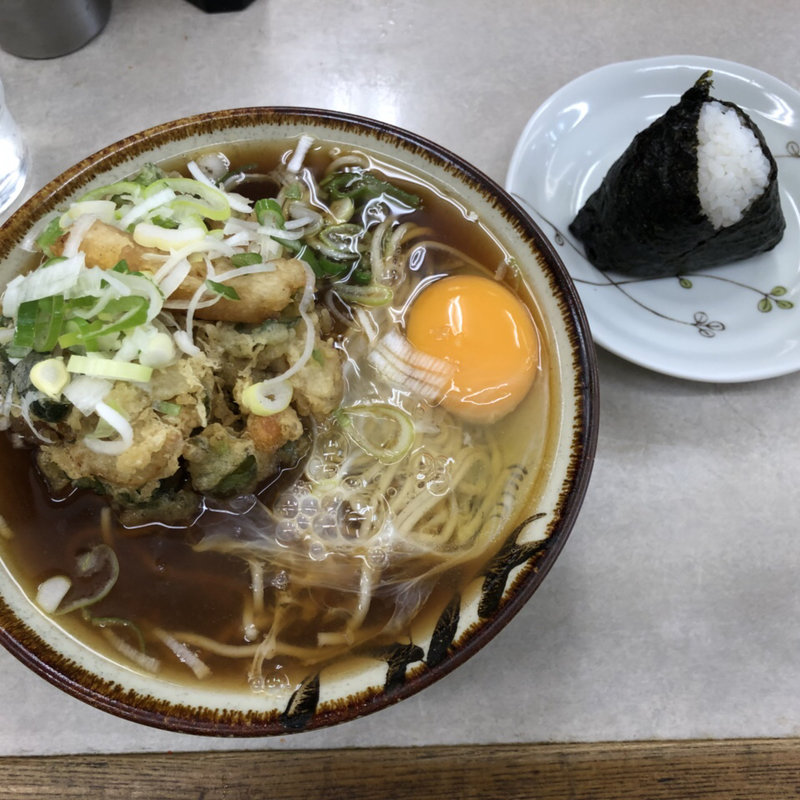 かき揚げ天そば(八兆)