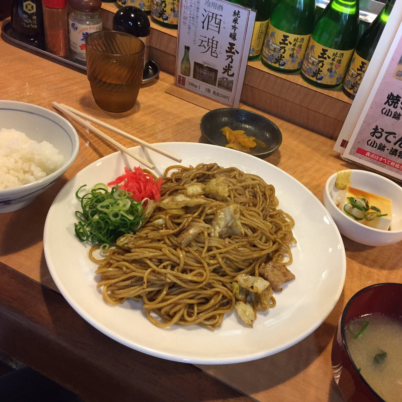 焼きそば定食(えき亭)