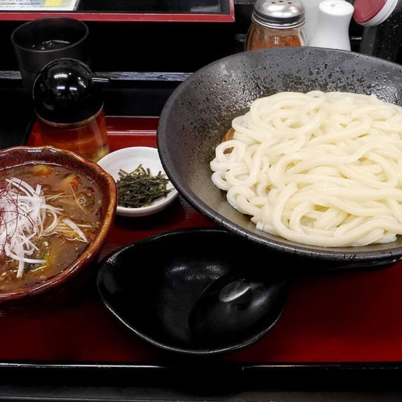 あさりと新ごぼうの麻婆ナスつけ麺(極楽うどん　TKU （ティーケーユー）)
