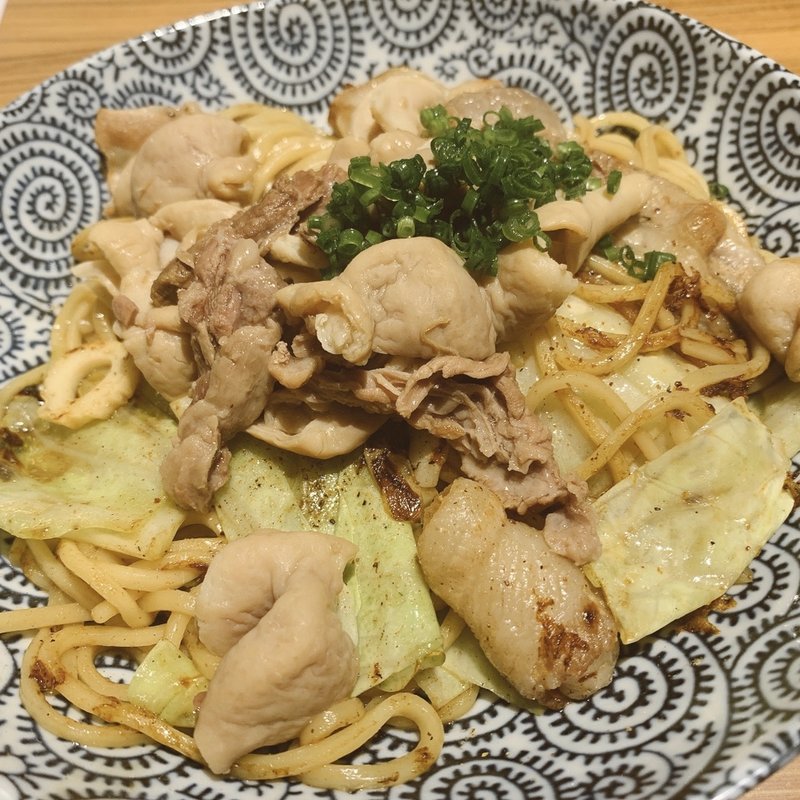 もつかけ出汁焼きそば(にく月／月光香麺)