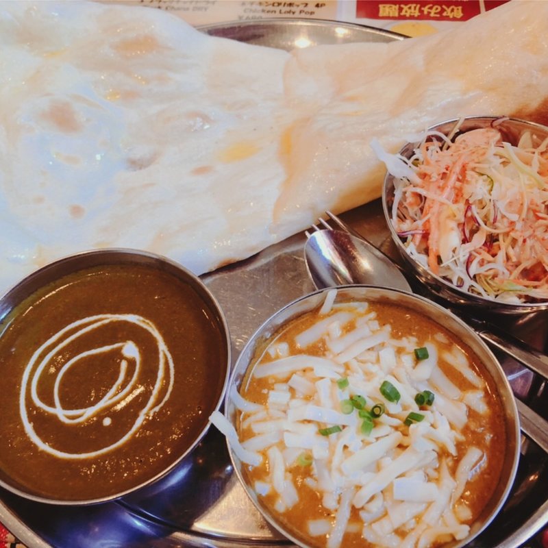 ランチセットC ほうれん草ポーク・キーマチーズ(ハニーナンハウス )