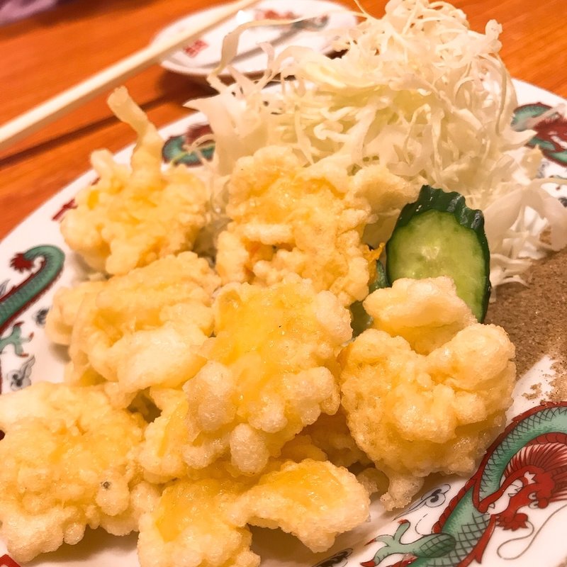 小海老の天ぷら(丸正餃子店 阪奈店)