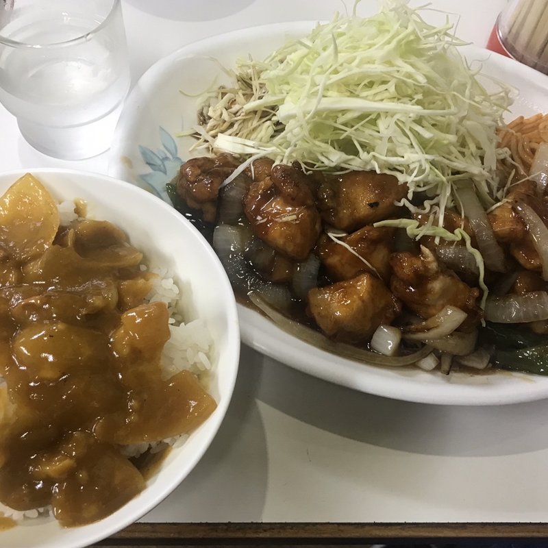 鳥のあんかけ定食(とんかつ 一 )