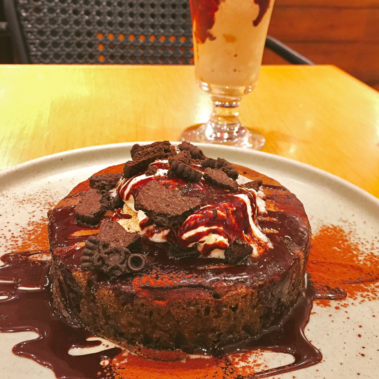 カカオとチョコレートソースのコーヒーパンケーキ Marfa Cafe マーファ カフェ の口コミ一覧 おいしい一皿が集まるグルメコミュニティサービス Sarah