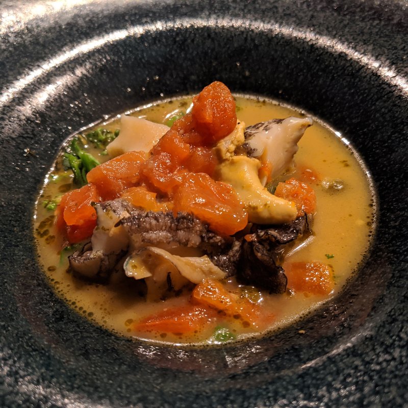 アワビ、焦がしバターソース(ete)