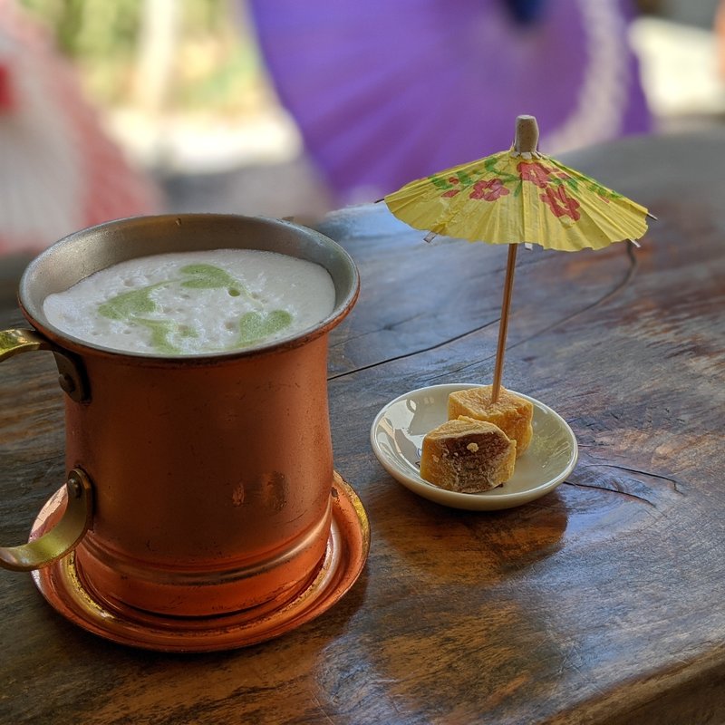 抹茶ラテ(足湯喫茶椿や)