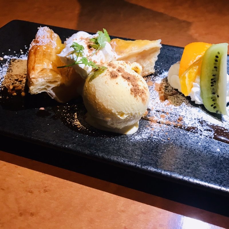 アップルパイのアイスクリーム添え(茶屋 草木万里野　 伊勢崎店 )