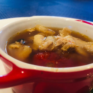 薩摩赤鶏ブロスと鮟鱇のスープ(フランス厨房 旬彩 中央駅店 )