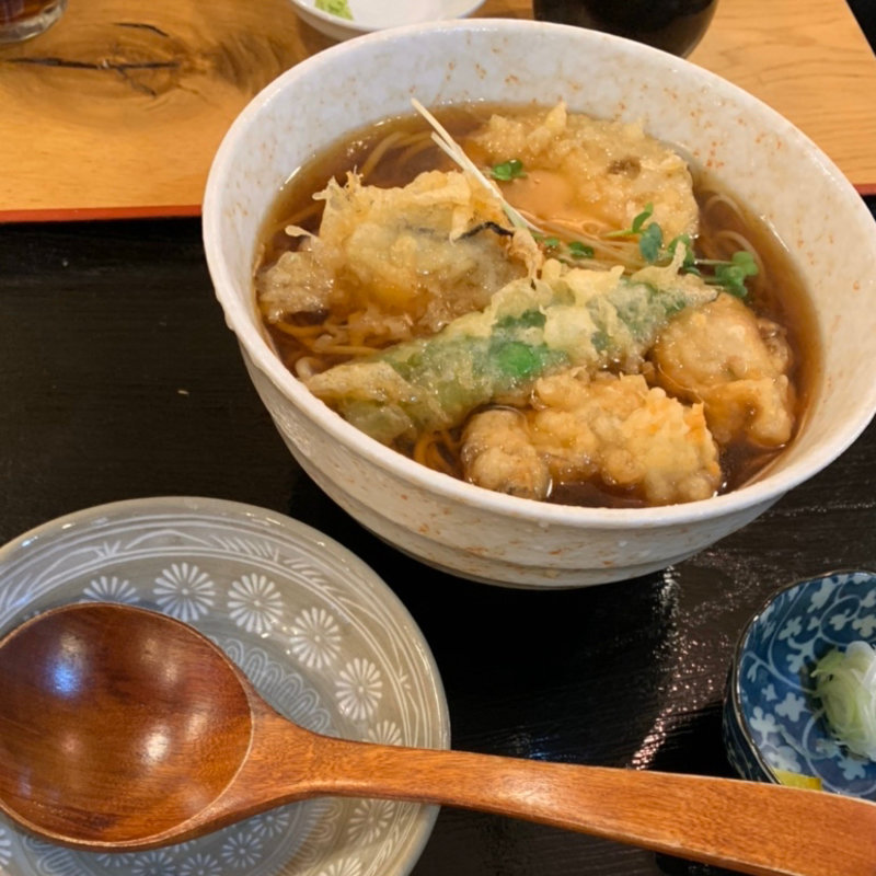 牡蠣天そば(蕎麦処こだか)