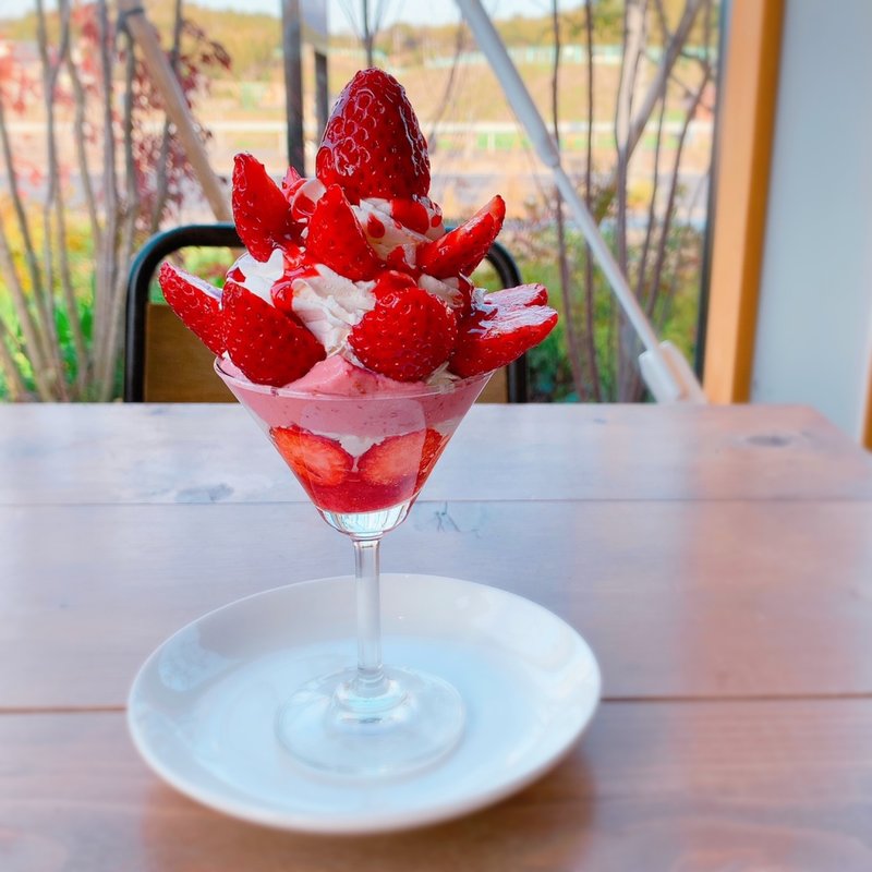 まんぞくいちごパフェ(BLUESTAR CAFE)