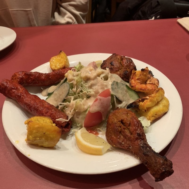 Cセット(ナンorライス、サラダ、ドリンク)(インドカレーレストランマサラ)