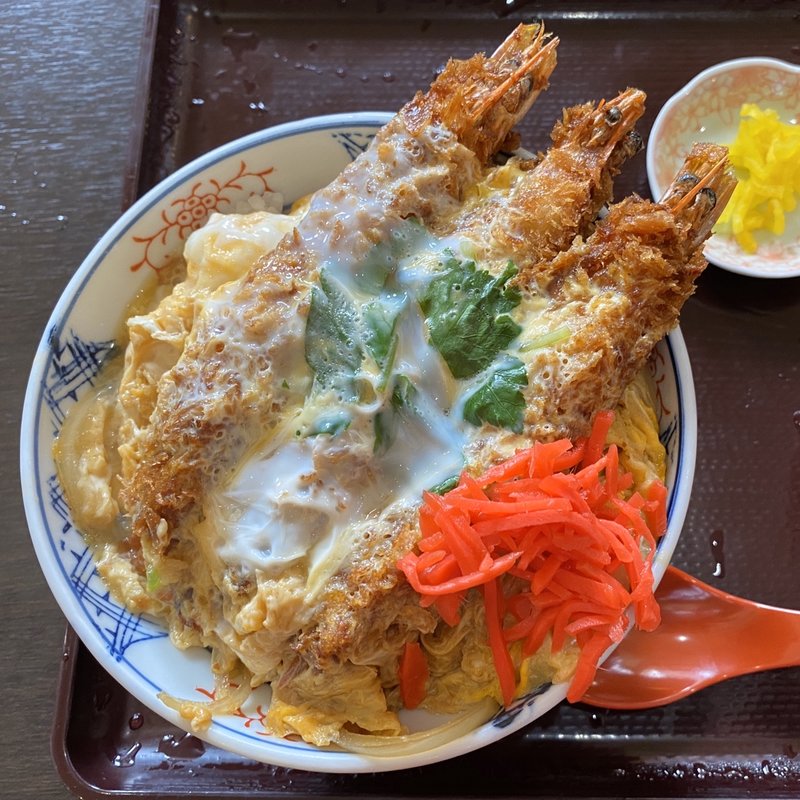 玉子とじの海老フライ丼 （3本）(まとや 千曲店 )