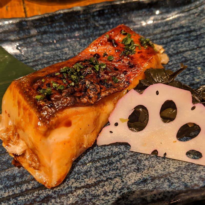 本鱒の木の芽焼き(魚屋がぶ)