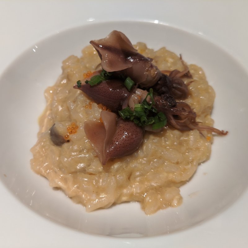 ホタルイカのおじや(魚屋がぶ)