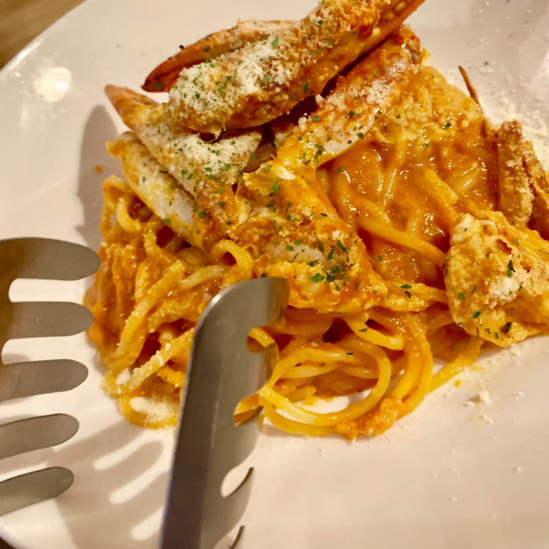 渡り蟹のトマトクリームパスタ(087cafe ~OHANA~)