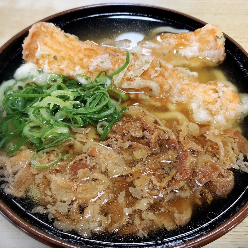 肉ちくわ天うどん(立花うどん)