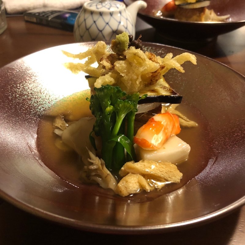 うなぎ そばの実しんじょう 信田あんかけ(魚酔庭)