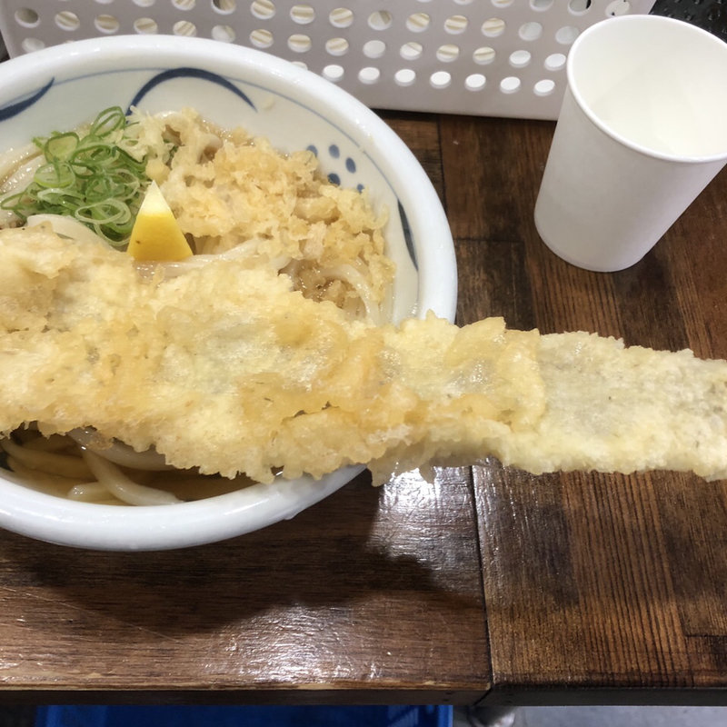 大穴子天レモンぶっかけ冷並(うどんTokyo Light Blue Hongo3)