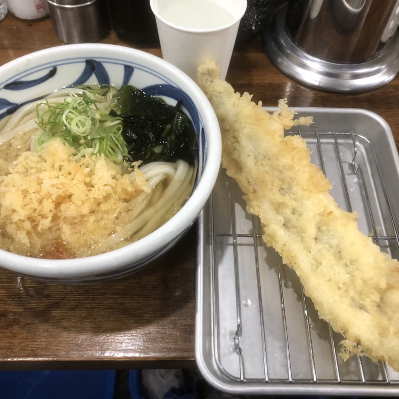 大穴子天わかめかけ冷並(うどんTokyo Light Blue Hongo3)