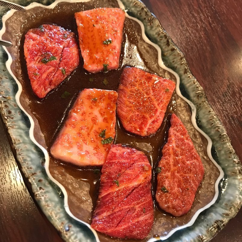Aセット　黒毛和牛三種盛り(焼肉　二宮)