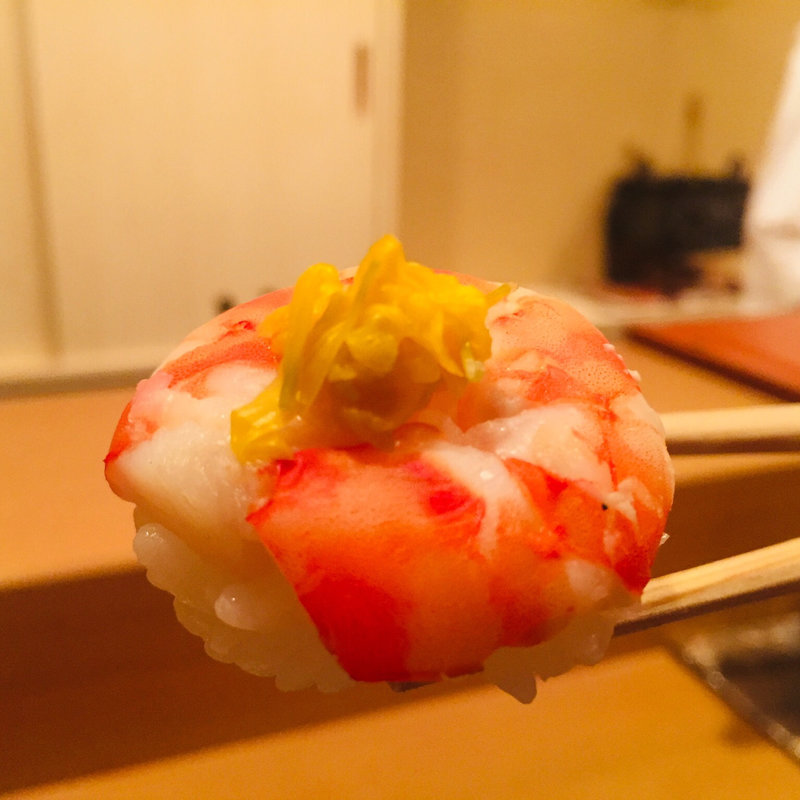 才巻き海老の手毬寿司(料理 澤)