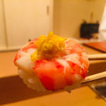 才巻き海老の手毬寿司