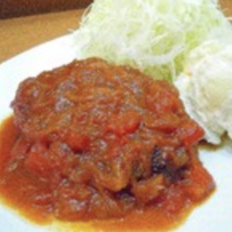 トマトソースとチーズのハンバーグ(キッチンたか)