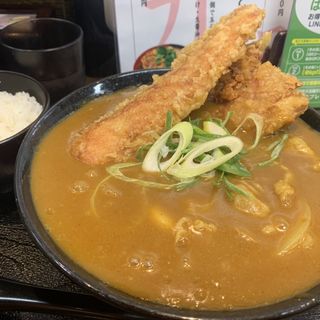 竹鶏天カレーうどん(極楽うどん Ah−麺)