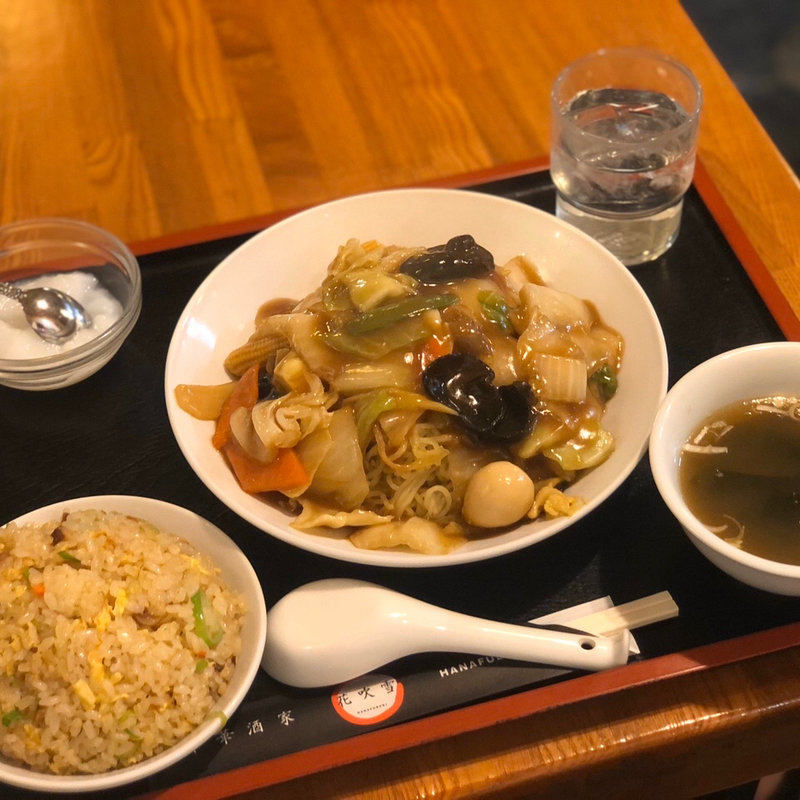 あんかけ焼きそばセット(花吹雪)