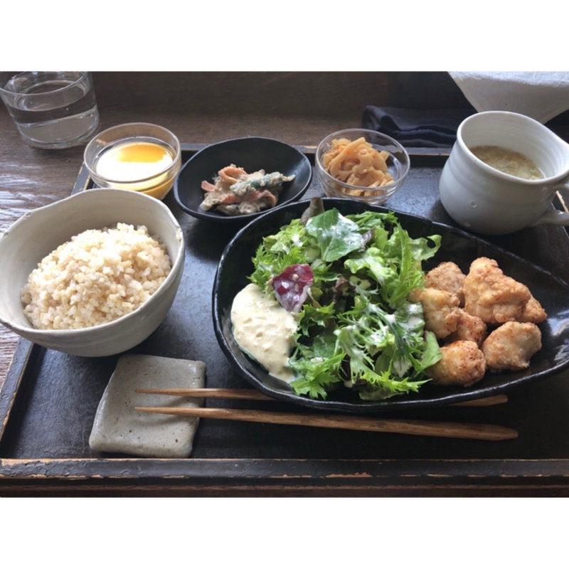 大山鶏の胡麻味噌唐揚げ(cafe spile)