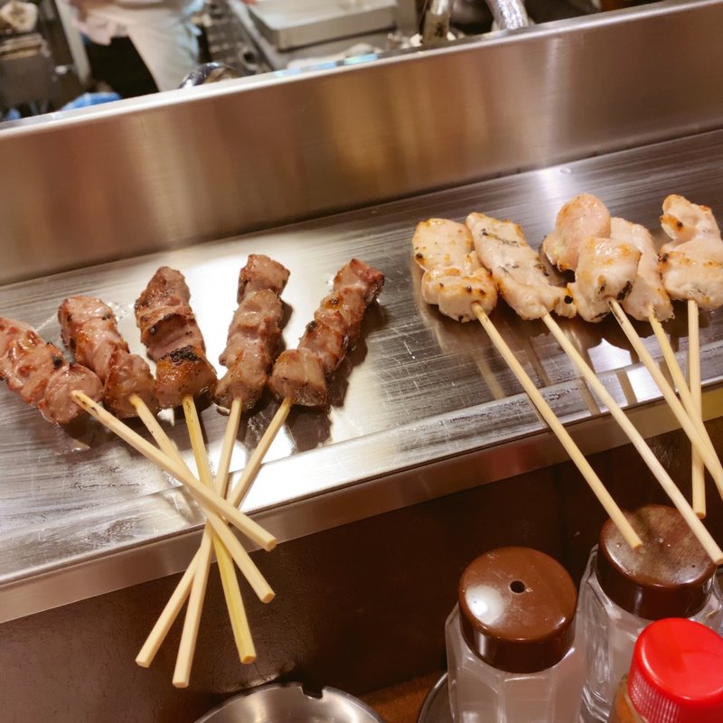 豚ハラミ＆ササミ(やきとりの名門秋吉 心斎橋店)