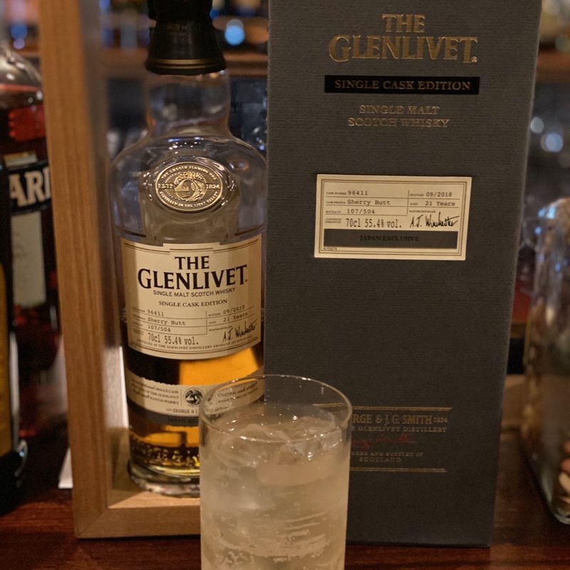 #グリンリベット21年シングルカスク　THE限定モノ(バッフィ・バルバ （SHOT BAR BAFFI・BARBA）)