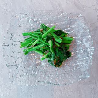 中国野菜のマーラー醬炒め(中国飯店 麗穂)