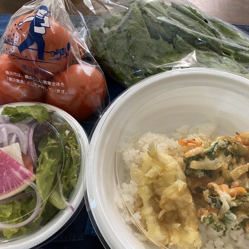 キス天といずみの野菜のかき揚げ丼(ど根性キッチン)