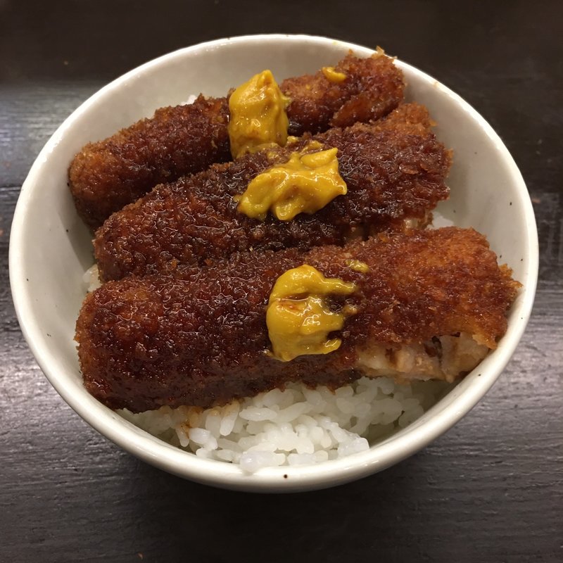 ソース串カツ丼（自作の組み合わせメニュー）(博多とんこつ 豚の足跡)