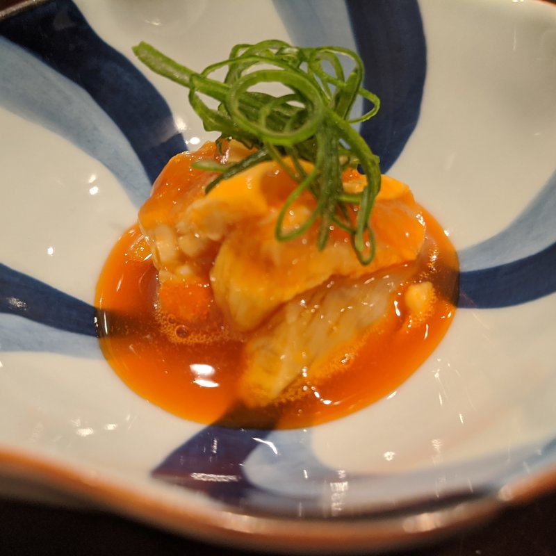 ムネ肉黄身醤油和え(鳥田中)