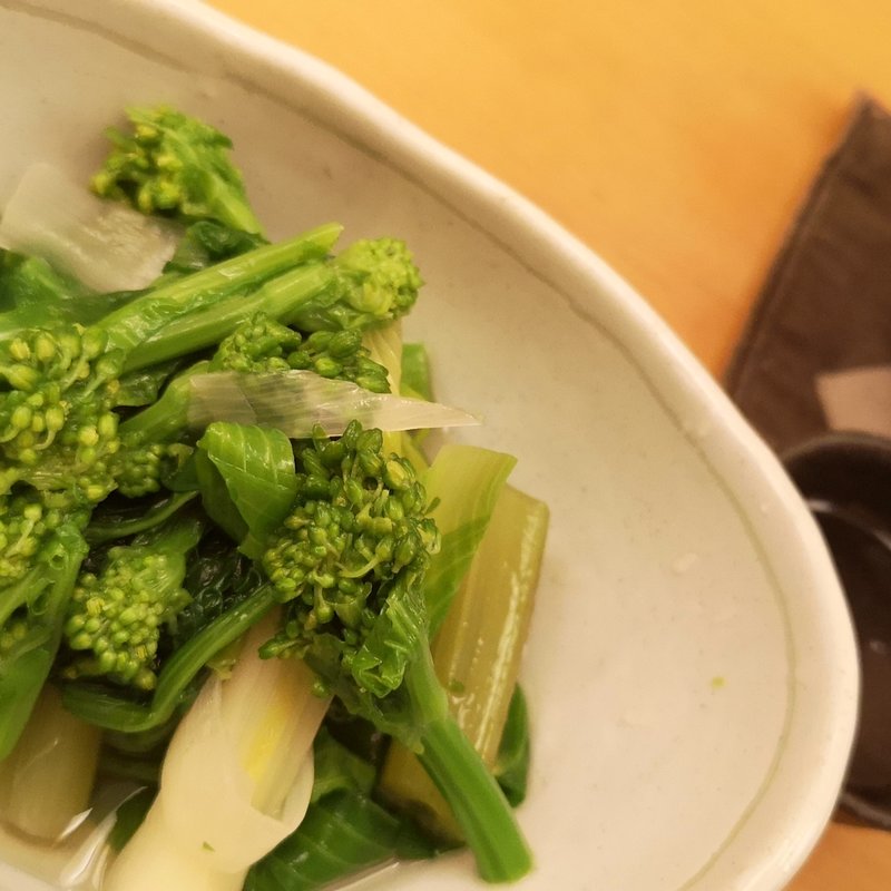 春野菜のおひたし(蕎麦はやかわ)